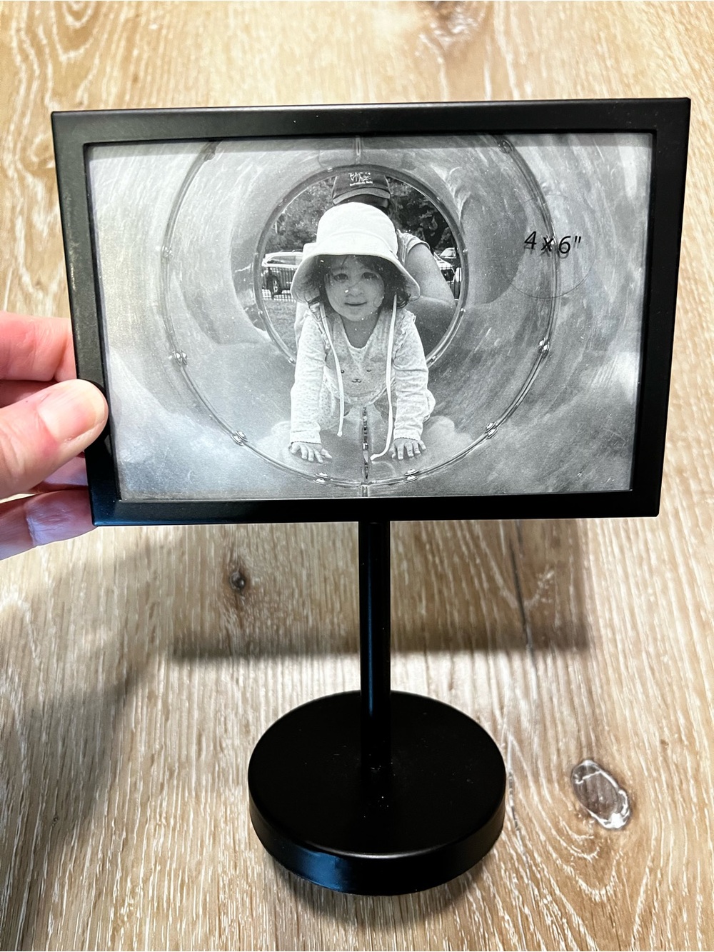 Threshold Black Metal Pedestal Photo Frame